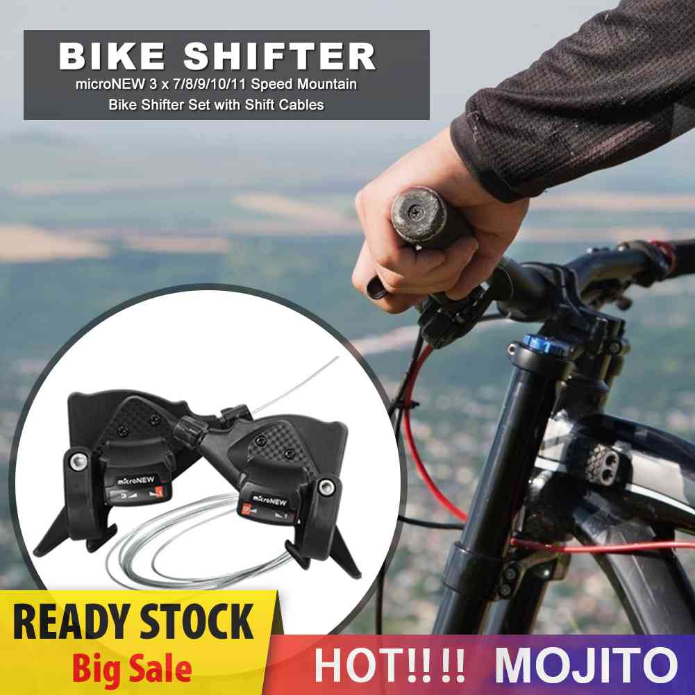 Set Shifter Sepeda Gunung 3x7 / 8 / 9 / 10 / 11 Speed Dengan Kabel Shifter