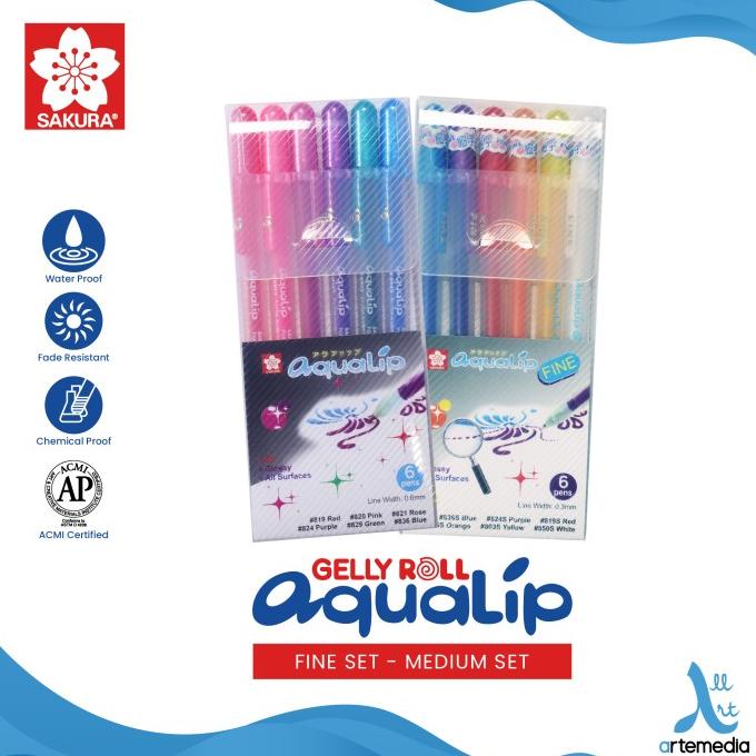 

[COD] Pulpen Warna Timbul Sakura Aqualip 3D Color Set Bolpen PRODUK TERBATAS Kode 72
