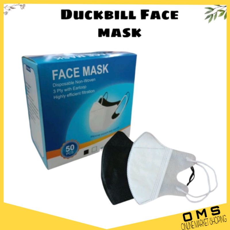 ❤OMS❤masker DUCKBILL garis ECER MASKER DUCKBILL 3 PLY ISI 50PC | DUCKBILL DEWASA KUALITAS BAGUS IMPO