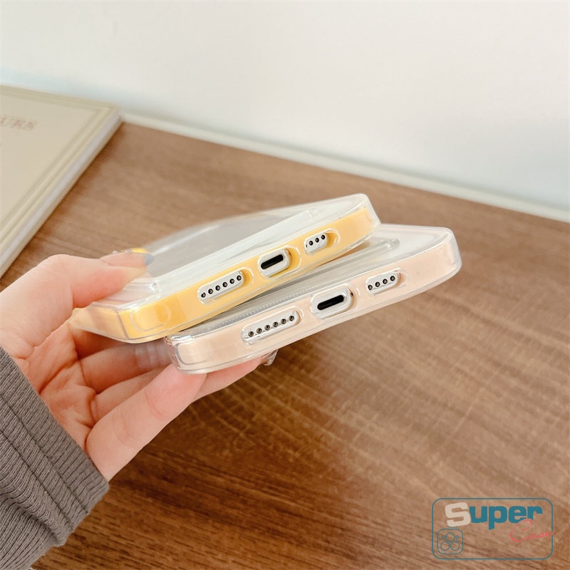 3in1 Soft Case Dompet Kartu Warna Macaron Untuk iPhone 11 12 13 14 Pro MAX 6 6S 7 8 Plus XR X XS MAX SE 2020