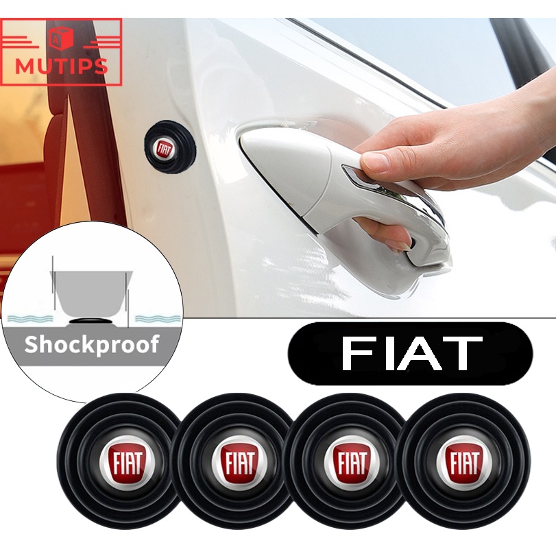 Fiat 4 / 8 / 12 Pcs Sticker Silikon Peredam Suara Pintu Bagasi Mobil Punto Palio Uno Toro 500 Bravogo Stilo Strada Mobi