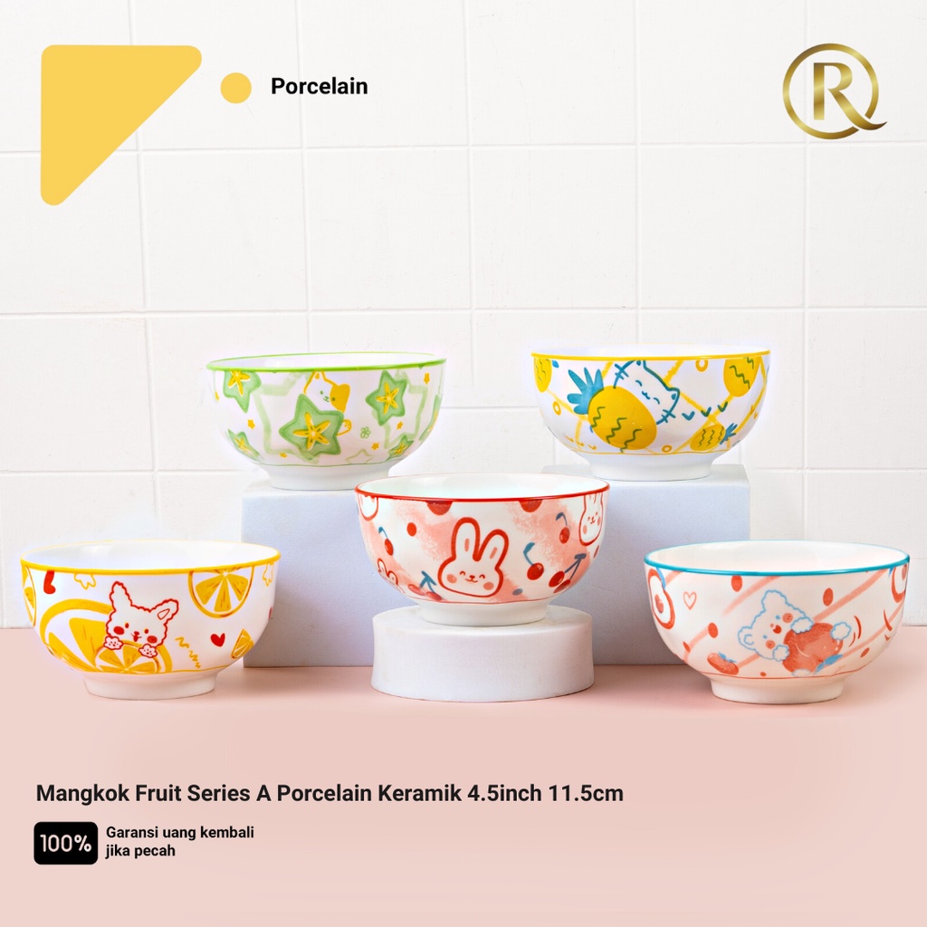 Mangkok Fruit Series A Porcelain Keramik 4.5inch 11.5cm