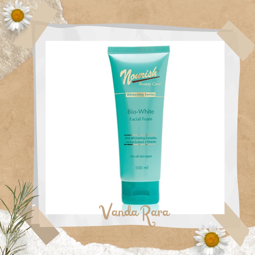 Nourish Bio White Facial Foam 100ml Whitening Series
