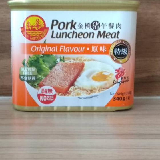 

10.10 MALL Ham luncheon Golden Bridge Singapore (original) no msg gluten free serbuuu !