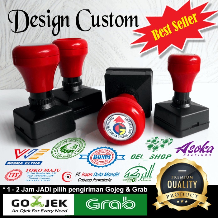 

Bergaransi Stempel Otomatis Flash 1 Warna Desgn Custom Sesuai Selera 1Jam Selesai Trendi