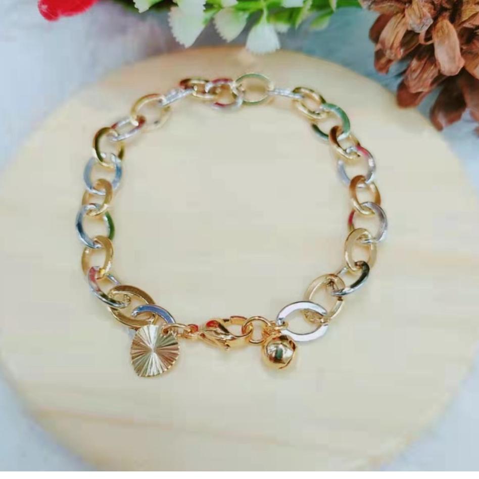 New Stock Gelang Emas Rantai polos perhiasan Lapis Emas 18k