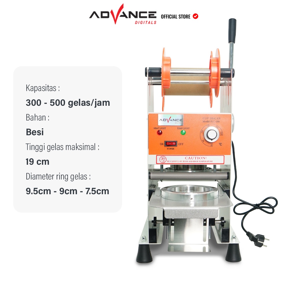 Advance Digitals Sealing Machine Advance SLC-200 Cup Sealer mesin press gelas plastik