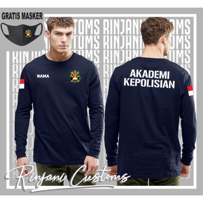 KAOS AKADEMI KEPOLISIAN GRATIS NAMA-KAOS AKADEMI KEPOLISIAN TANGAN PENDEK DAN PANJANG