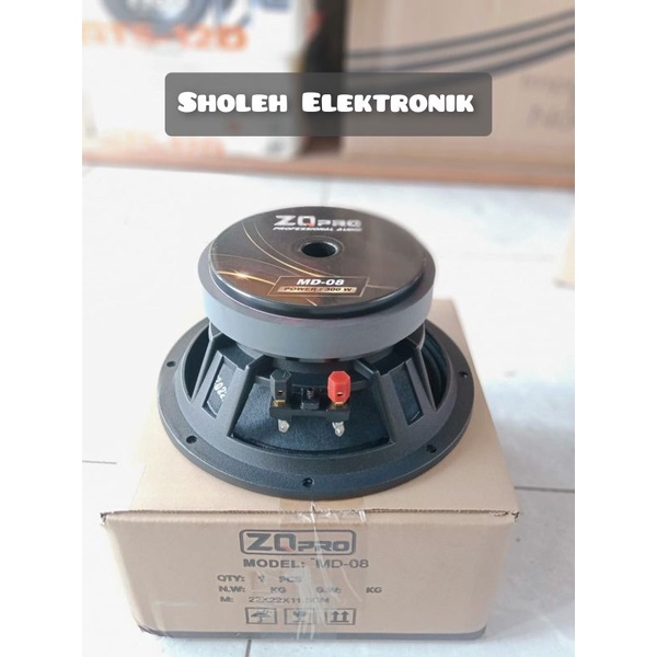 Speaker komponen middle ZQPRO MD-08 MD 08 MD08 Speaker middle 8 inch