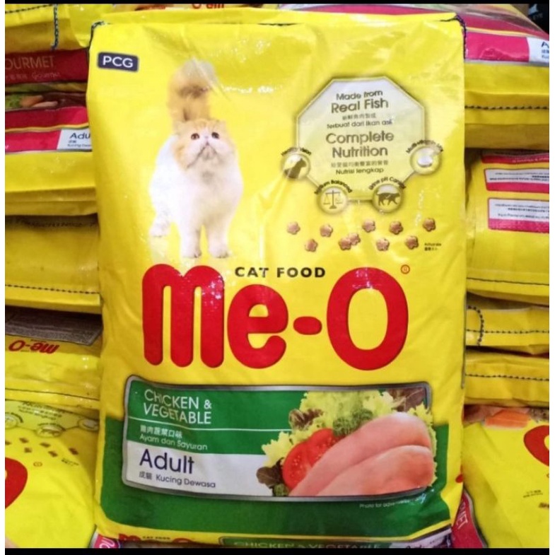 Meo Chicken &amp; Vegetable Adult 1kg Repack / Makanan Kucing Dewasa Me-o