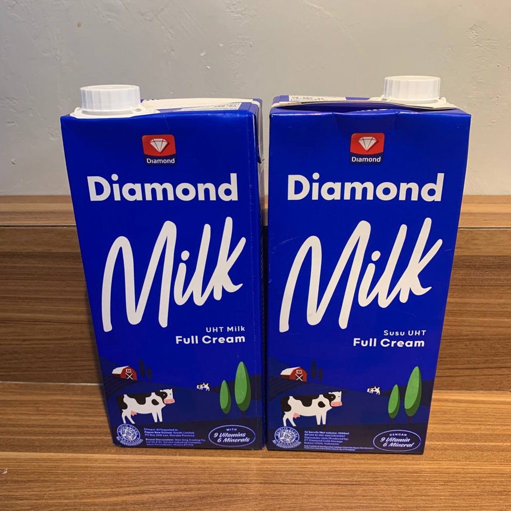 

[Khusus GOJEK/GRAB] Diamond Susu UHT Full Cream Milk 1 lt 1 liter / 1000 ml