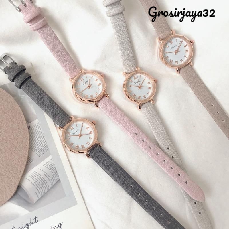 (GROSIRJAYA32) Jam Tangan Wanita JHUI JASMINE Kecil Analog Romawi Fashion Wanita