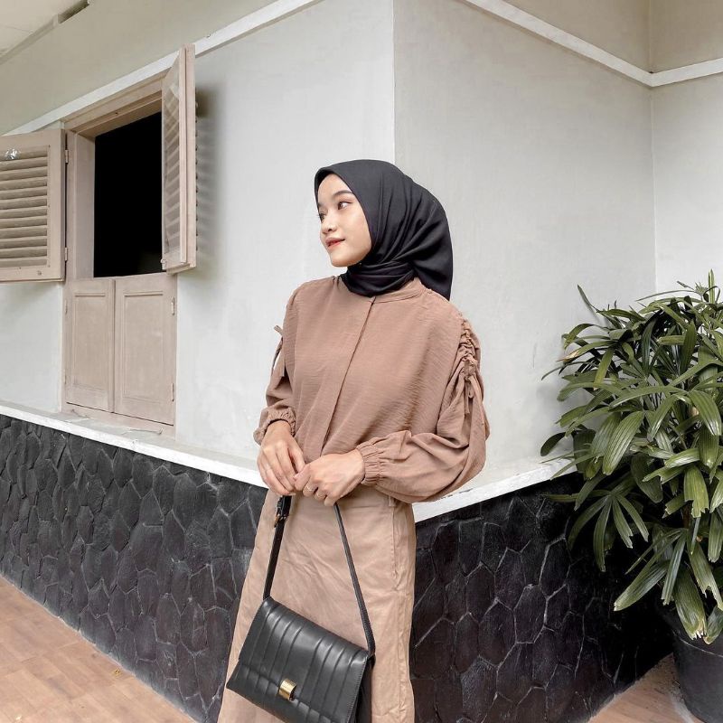 BLOUSE SERUT GAVI SHIRT KEMEJA LENGAN KERUT CRINKLE AIRFLOW