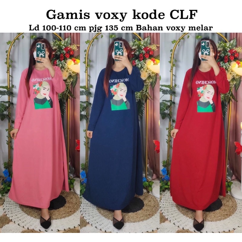 Gamis Voxy sablon kode CLF