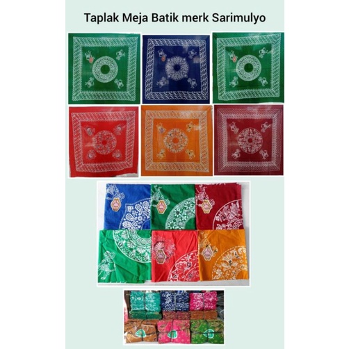 Taplak meja batik merk Sari Mulyo / taplak batik / taplak meja / taplak murah jogja grosir ecer