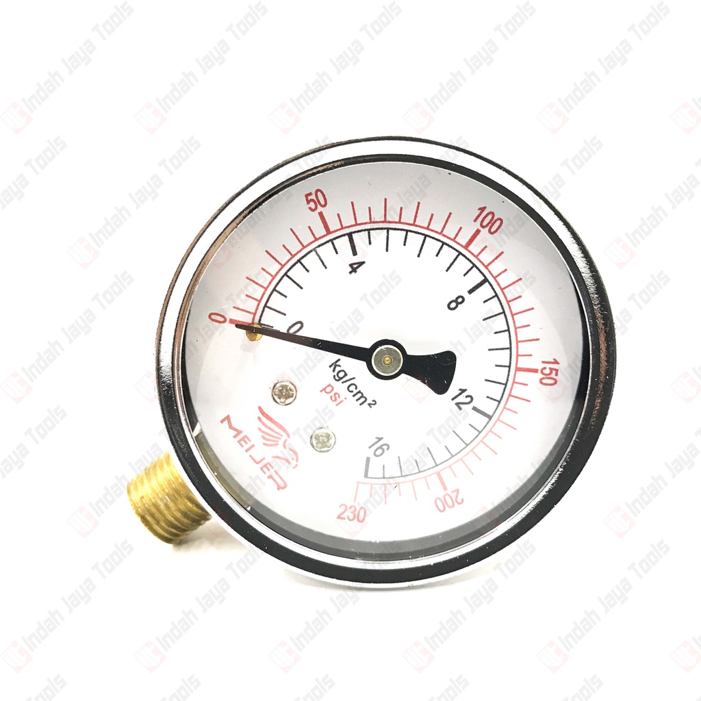 MEIJER Manometer 6 10 16 25 Bar - Pressure Gauge Ukuran Angin