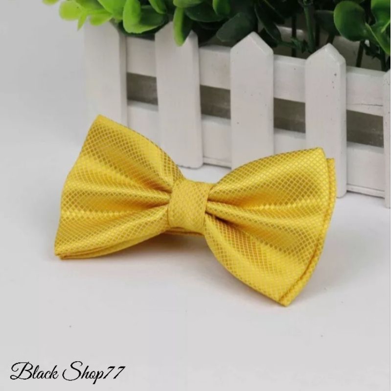 Dasi Kupu Kupu Motif Bintik Kuning Premium Elegance