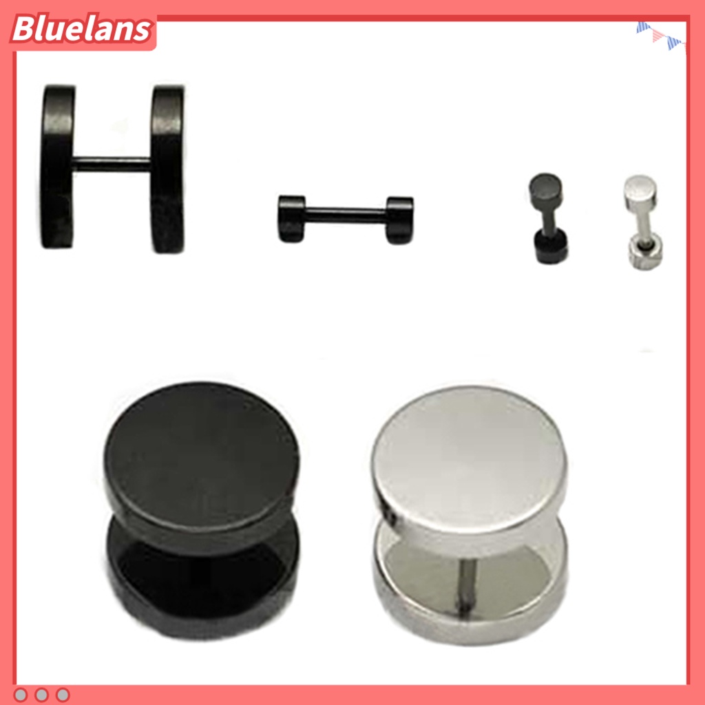 Bluelans Earrings Exquisite Anti-rust Men Punk Gothic Barbell Ear Studs