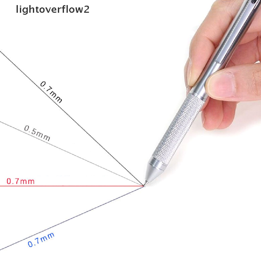 (lightoverflow2) 4 In 1 Pulpen / Bolpoin Metal 3 Warna Untuk Sekolah / Kantor