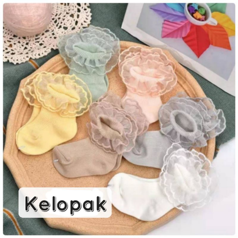 Kaos Kaki Renda Bayi Banyak Motif Catell Love / Kaos Kaki Bayi Tebal Rajut Lucu 1pasang