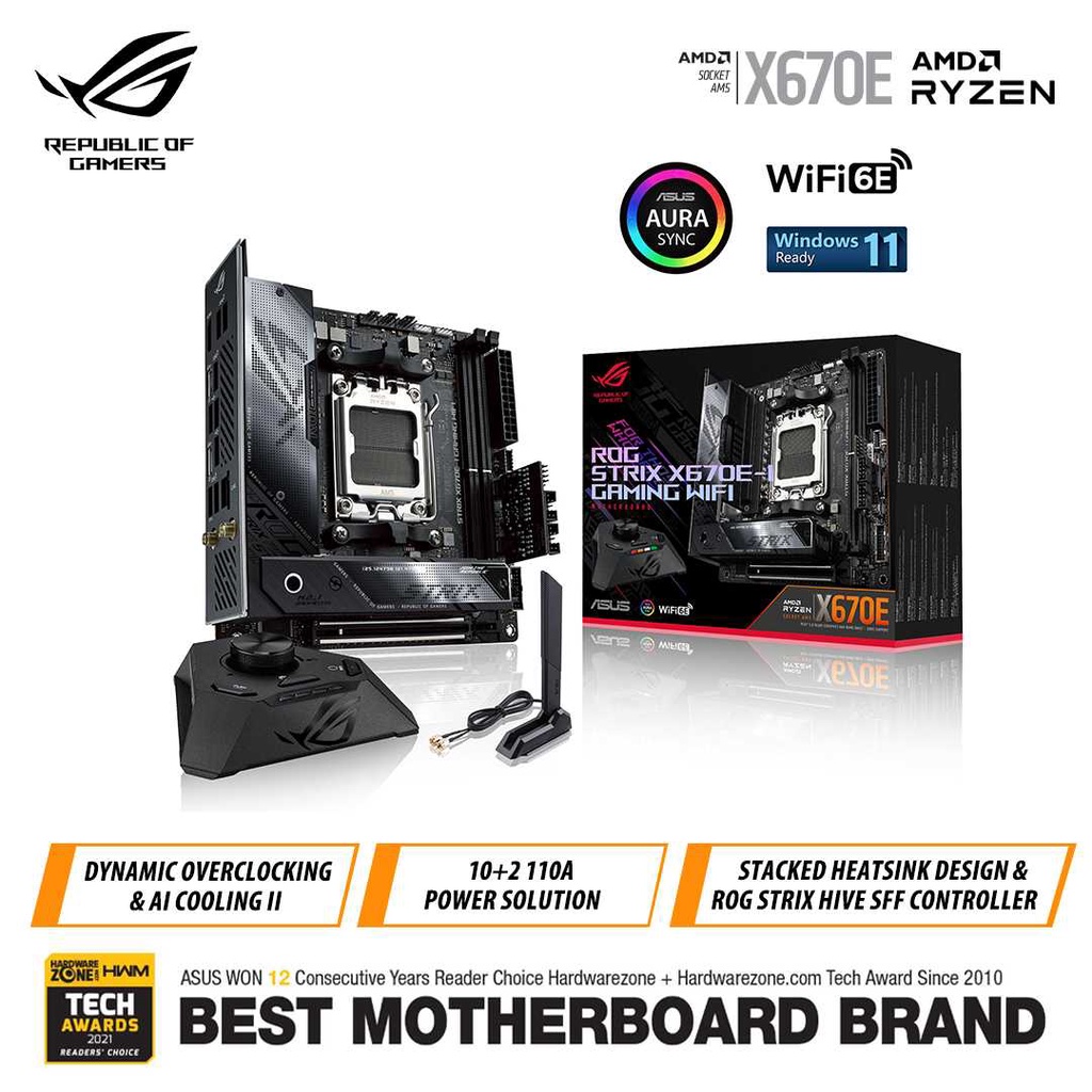 ASUS ROG STRIX X670E-I GAMING WIFI | Motherboard ITX AMD X670 AM5 DDR5