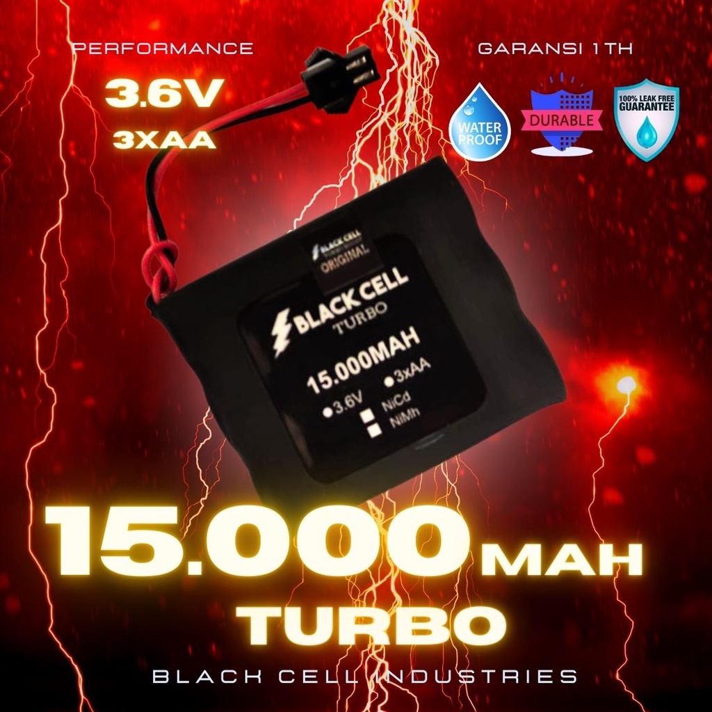 RC Batre BLACK CELL 3.6V TURBO Up to 15000 Mah 6000 3000 MAH Upgrade Battery Ni Cd Mh Rock Crawler D