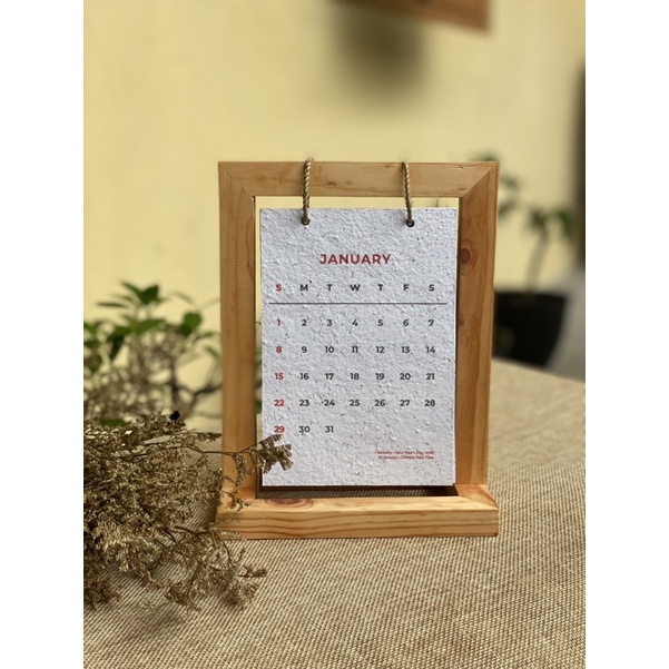 

Kalender Meja aesthetic 2023 Calendar 2023 plantable seed paper terbuat dari kertas benih bisa di tanam dan bisa tumbuh