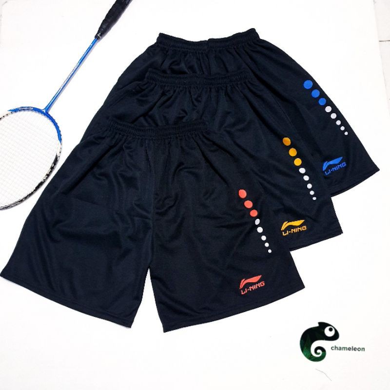 [NEW] Celana Kolor Pendek Olahraga Pria Dewasa/ Celana Sport Logo LiNing Volly Pria Badminton Tenis Bahan Jersey