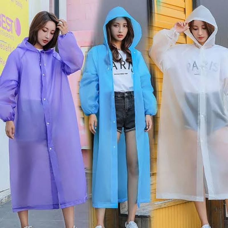 Jas Hujan Ponco Eva Import - Raincoat Korea Murah - Jas Hujan Lightweight Modis kekinian