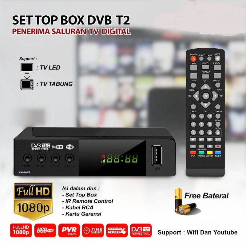 PROMO Termurah Set Top Box Tv Digital Mini Gotama DVB T2 / set top box dvb t2 / set top box tv tabun