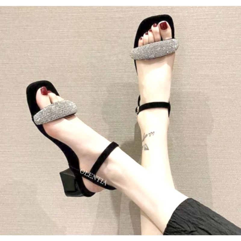 Sandal Wanita Heels tahu 5cm blink blink DV 12