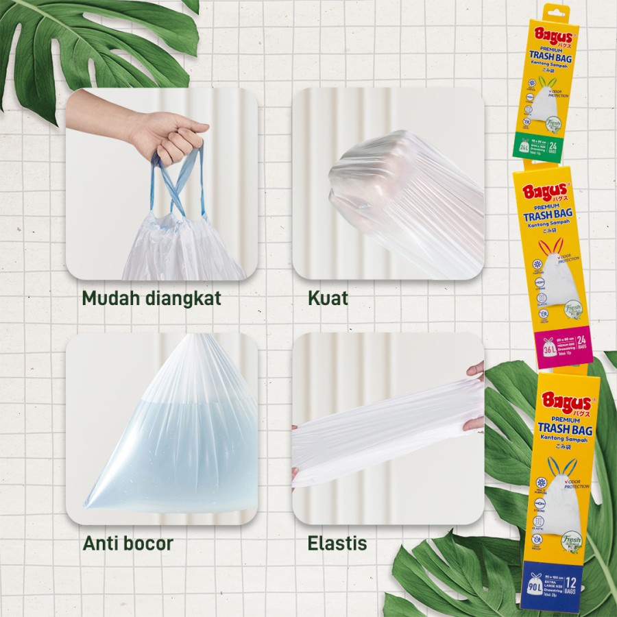 Bagus Premium Scented Trashbag M Isi 24 Pcs 60X80cm W-22590