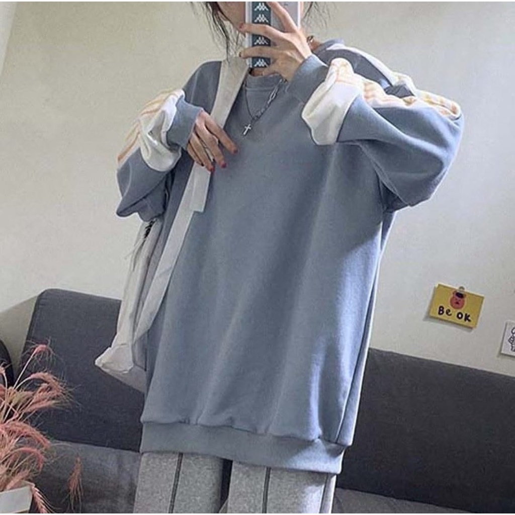 Sweater Wanita | XXL Hand List Sweater Oversize Wanita | Sweater wanita korea