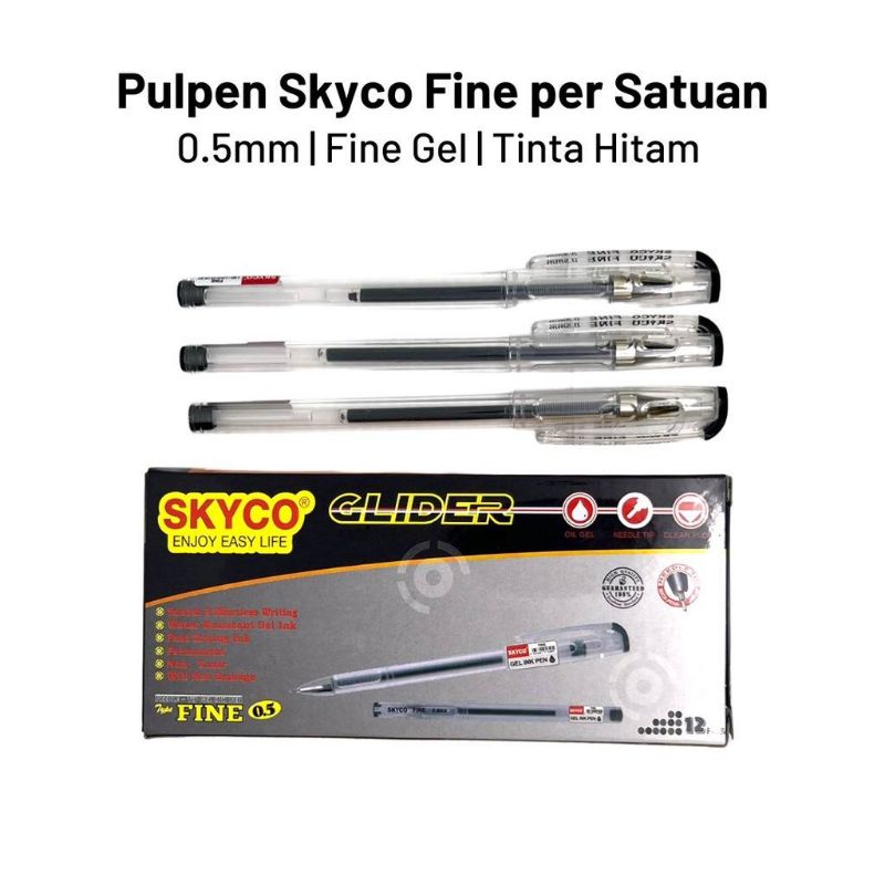 

Pulpen Skyco Fine Hitam Satuan