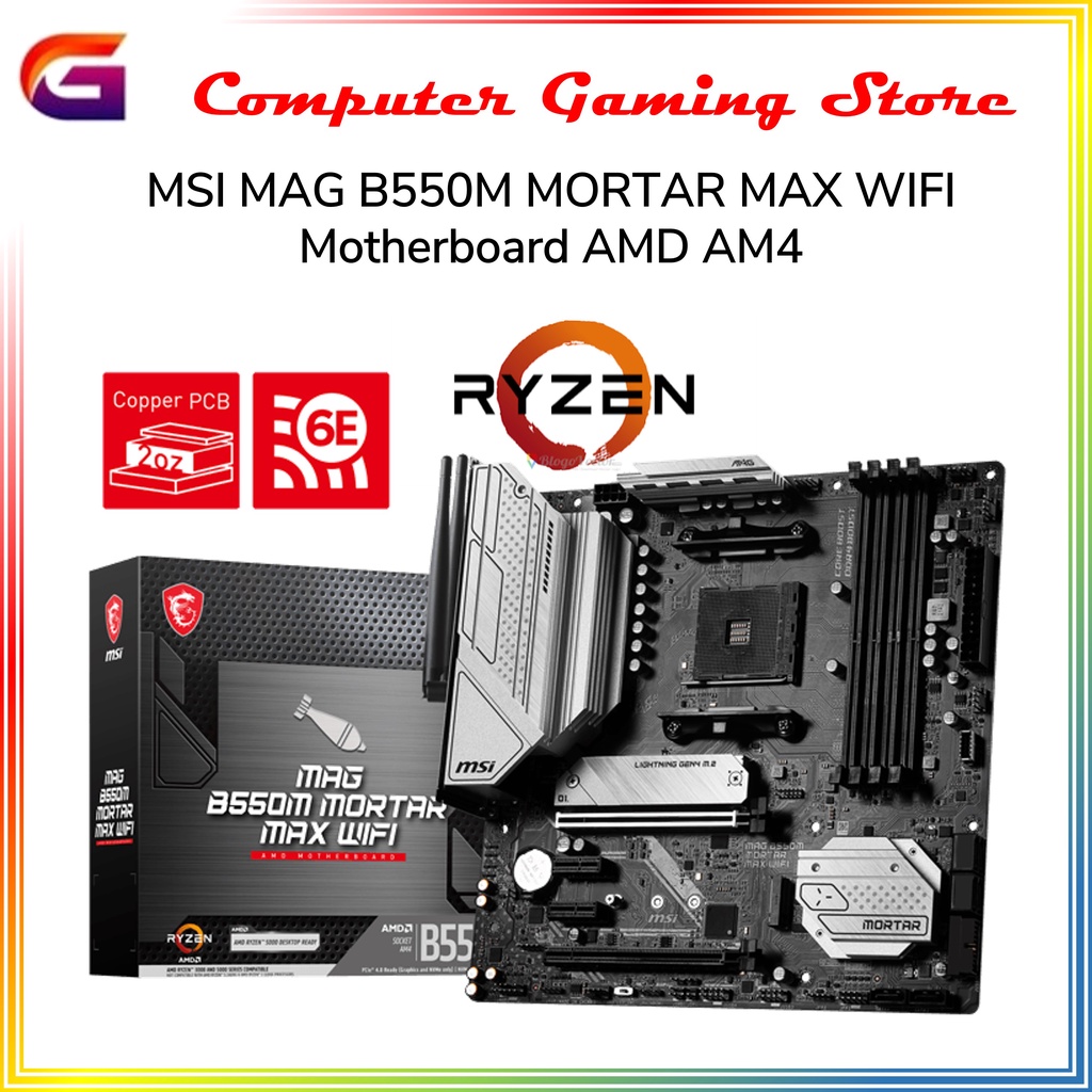 MSI MAG B550M MORTAR MAX WIFI Motherboard AMD AM4