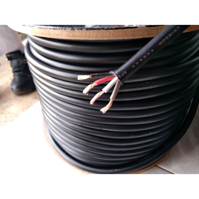 kabel audio spiker 4x2,5mm / kabel spiker 4x2 5 crimson / kabel serabut hitam