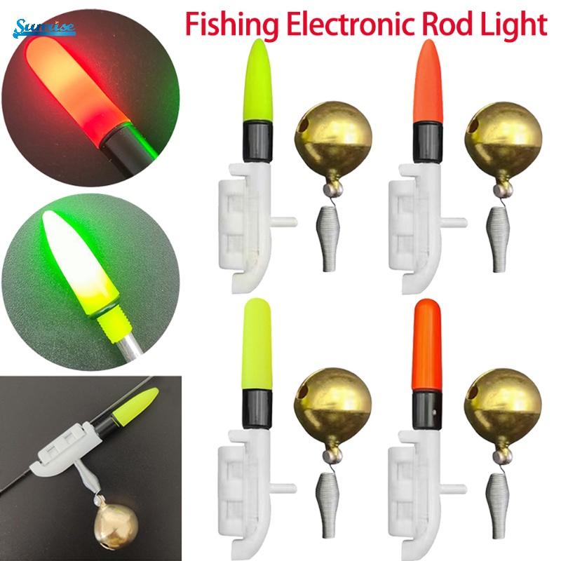 1 Set Tongkat Pancing Elektronik Dengan Bel Alarm LED Dapat Dilepas Untuk Memancing Malam Hari