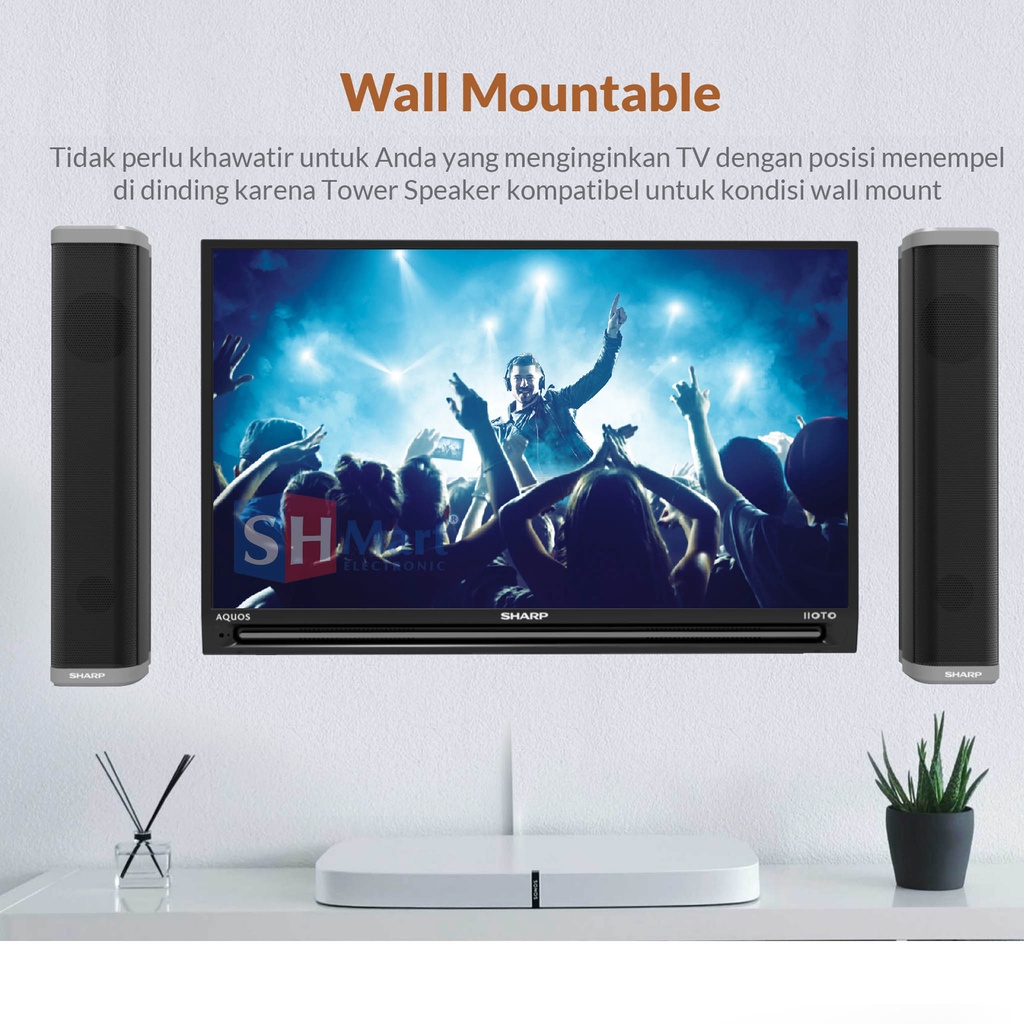 TV SHARP 32 INCH 2T-C32BD1i-TG / 32BD1i TOWER SPEAKER DIGITAL TV GARANSI RESMI