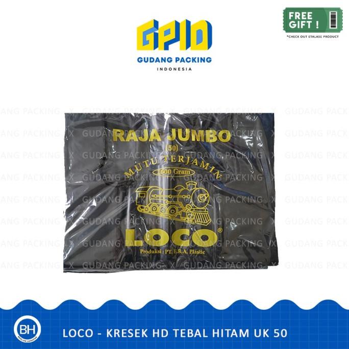 

LOCO - Kantong Plastik Kresek HD PE Tebal Hitam Uk 50