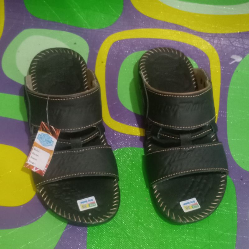 Sandal Casual Pria Jaminan Kulit Sapi Asli Termurah