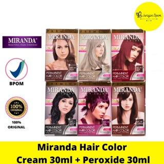 Image of Miranda Hair Color Cream 30ml + Peroxide 30ml / Cat Rambut Permanent