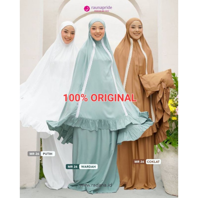 RAUNA MUKENA MR26 | MUKENA RAYON PREMIUM | RAUNA MUKENA JUMBO | MUKENA REMAJA