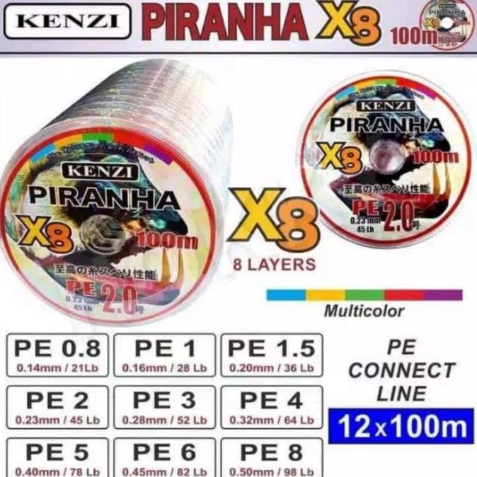 Senar Tali Pancing Pe Piranha X8