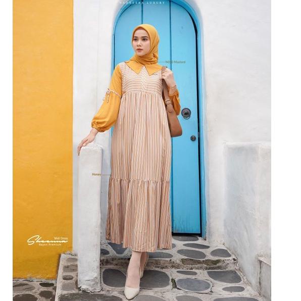 Terlaris SHEENA MIDI DRESS - NADHERA LUXURY