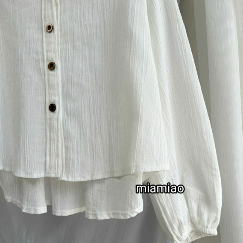 Blouse crinkle linen | Aisa blouse crinkle premium - Kemeja Blouse wanita