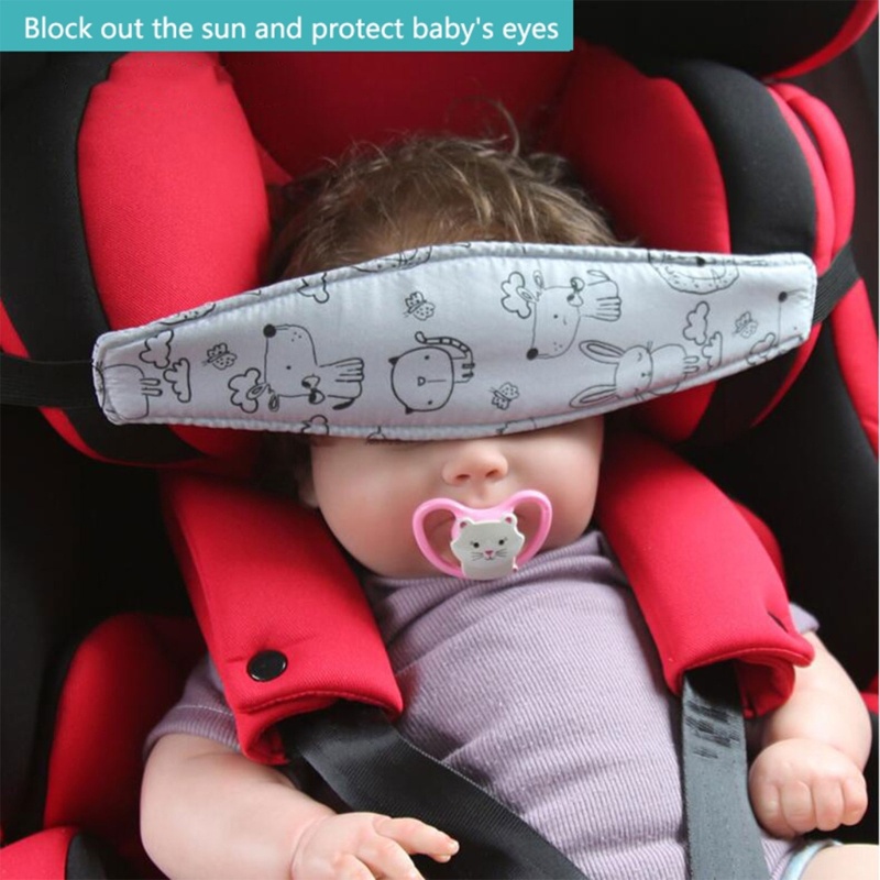 Mary Sleep Headrest Penyangga Kepala Tali Elastis Adjustable Pelindung Mata Kartun Anak