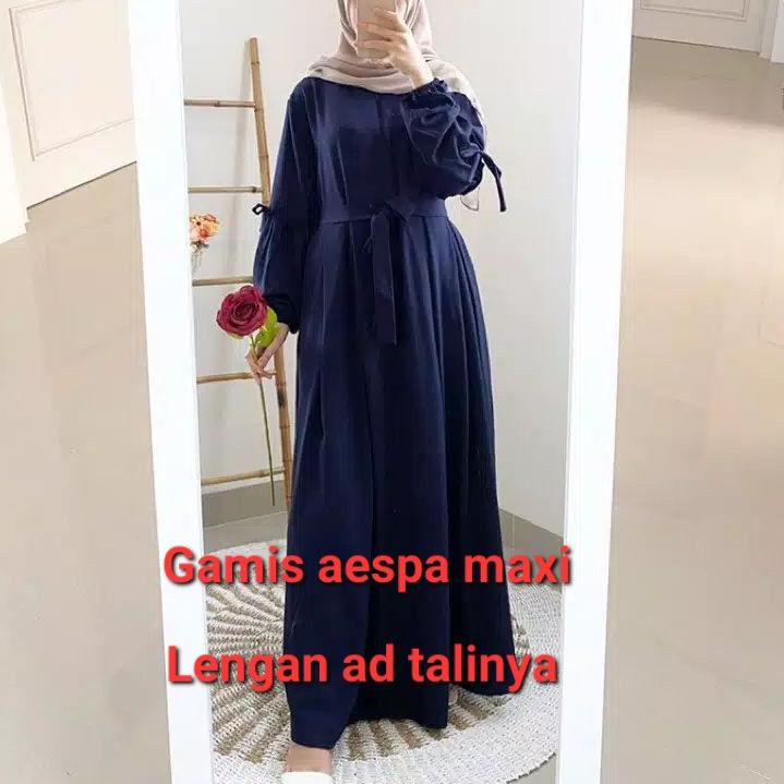 Hot Sale GAMIS LARISA // REMPEL TANGAN/AESPA MAXI DRESS