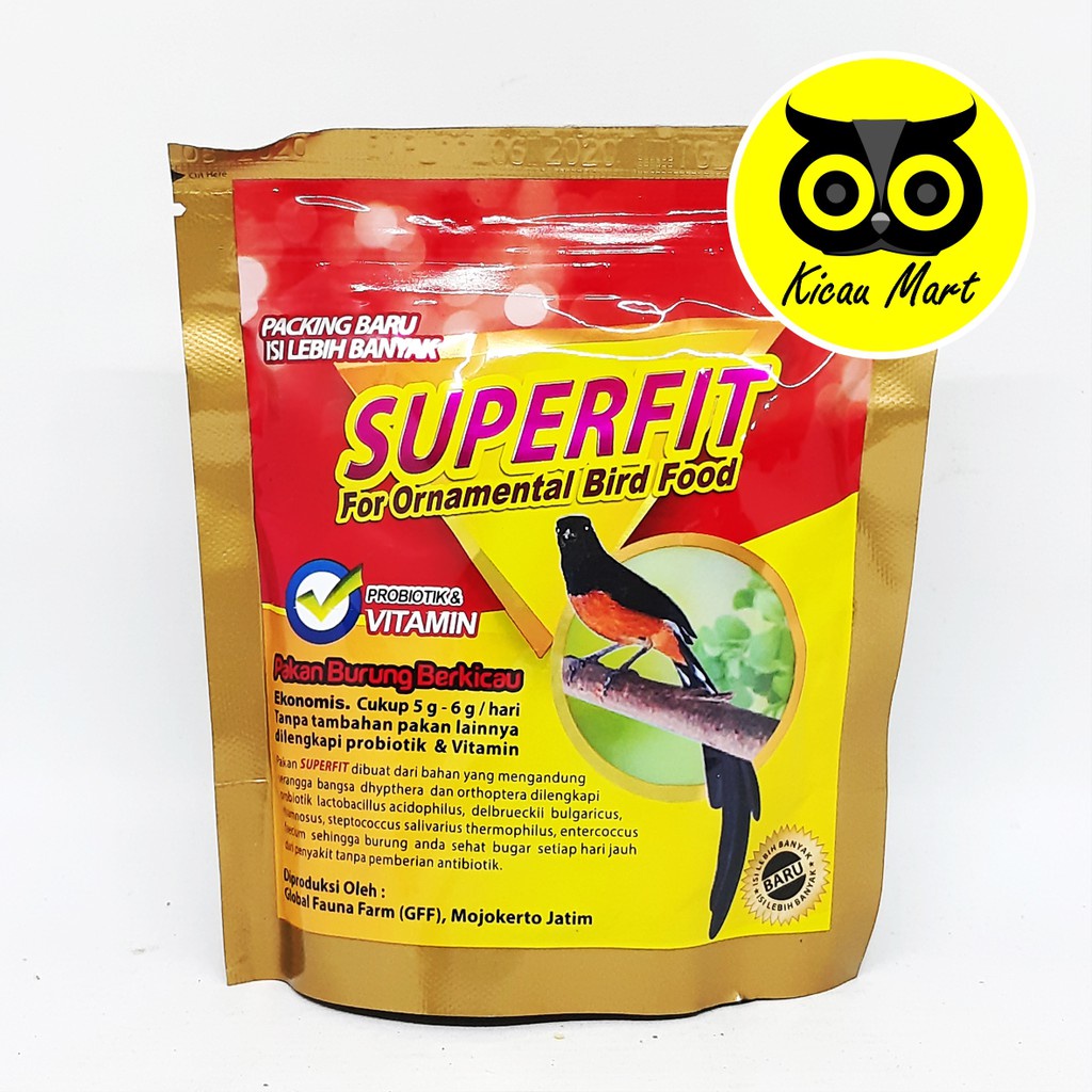 PAKAN VOER PUR SUPERFIT GOLD HIGH PROTEIN MAKANAN HARIAN BURUNG MURAI KACER CIBLEK CUCAK SUPERFITG