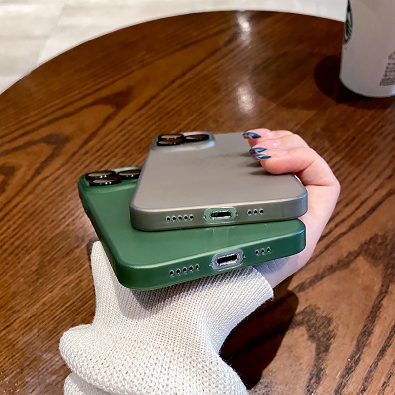 Hard case Pelindung Lensa Kamera matte shockproof anti Polusi Untuk iphone 14 pro max 13 12 11 pro max