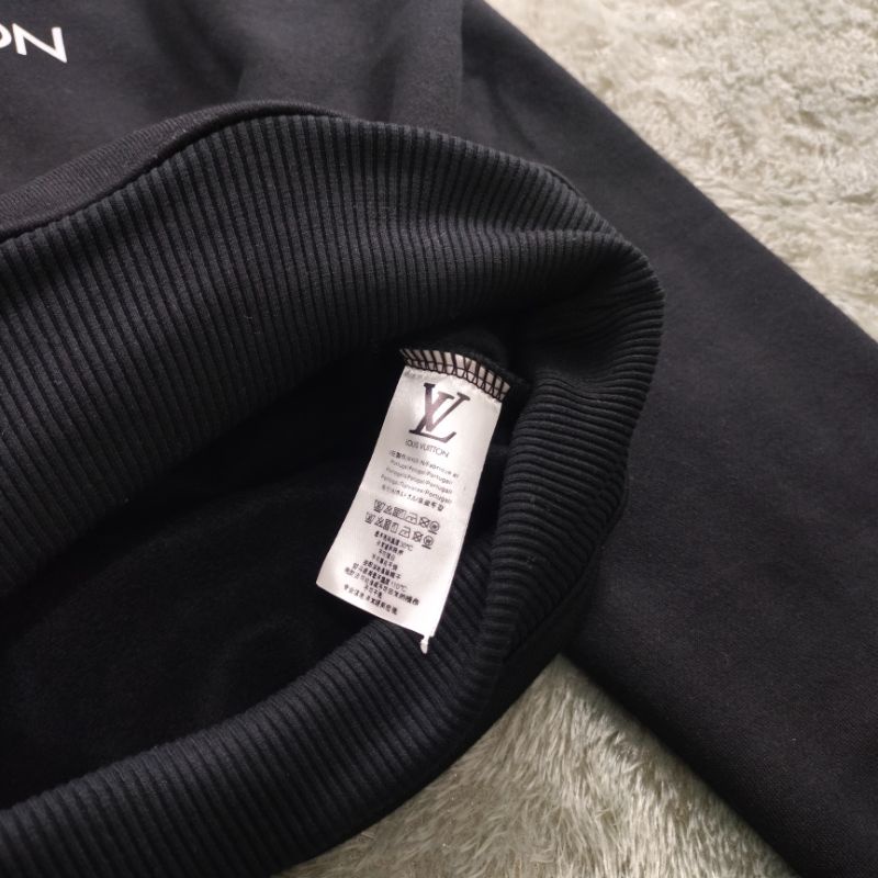 SWEATER HOODIE LOUIS VUITTON BASIC HITAM&amp;PUTIH AUTHENTIC FULLTAG &amp; LEBEL